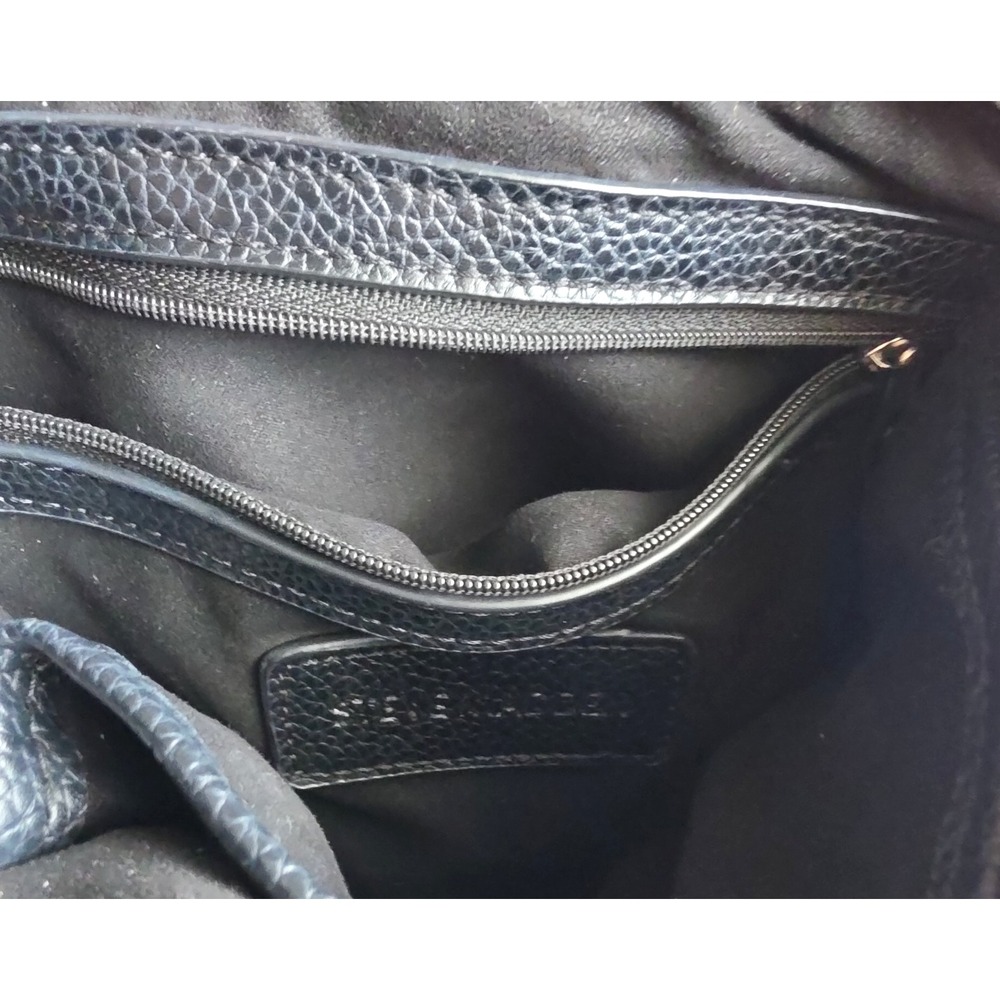 Steve Madden Bsammy Bucket Bag Black Faux Leather Studded Strap Purse - Picture 9 of 10